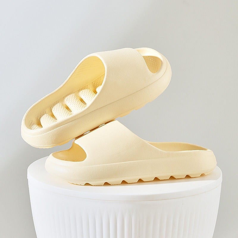 Non-Slip Bathroom Slippers Quick-Drying Sandals Slippers for Bathing Womens Summer New Hotel Indoor Home Couple Yellow - Image 1