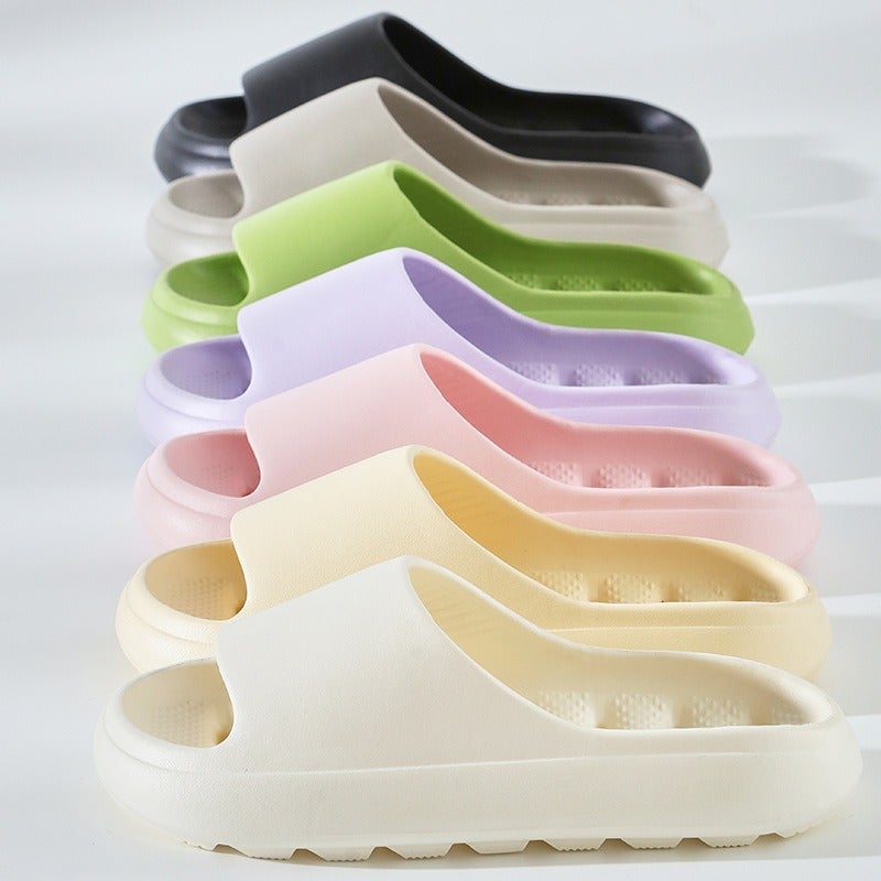 Non-Slip Bathroom Slippers Quick-Drying Sandals Slippers for Bathing Womens Summer New Hotel Indoor Home Couple Yellow - Image 3