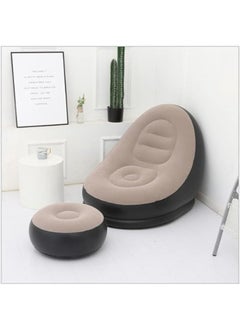 XIGSTA XIGSTA Inflatable Lounge Chair for Adults Blow Up Chaise Lounge Air Lazy Sofa air Sofa Lounge Chair for Indoor Living Room Bedroom Outdoor Travel Camping Picnic Beach  - Image 1