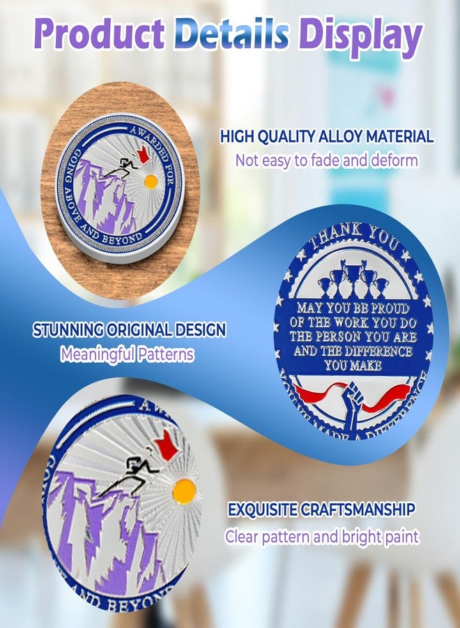 CHURYUML مجموعة عملات تقديرية من 10 قطع من CHURYUML - عملات تشجيعية لتحدي بذل جهد استثنائي، هدايا تقديرية للموظفين وزملاء العمل وأعضاء فريق العمل والطلاب، ميداليات تقديرية - Image 4