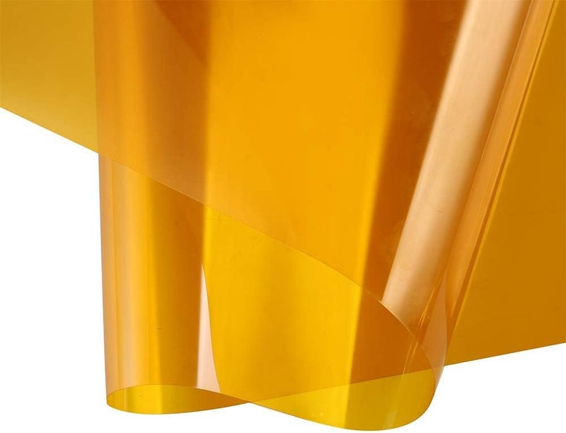 SUMAGITIN Transparent Decorative Window Film Anti UV Colorful Adhesive Vinyl Heat Insulation Solar Window Tinting Sheets Glass Film for Christmas Home Decoration, 17.7Inch x 78.7Inch, Gold - Image 3