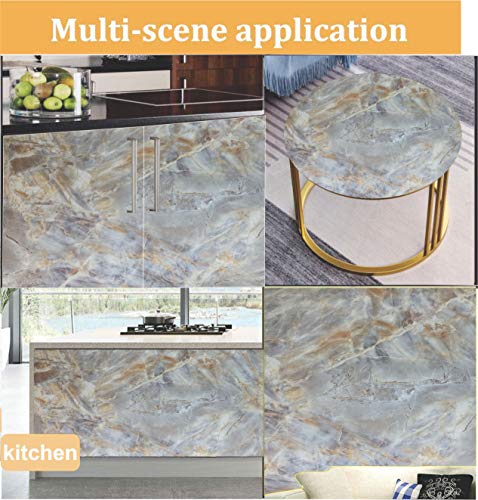 Elton Vinyl Self Adhesive High Gloss Pearl Marble Wallpaper, 2 x 16 feet - Image 5