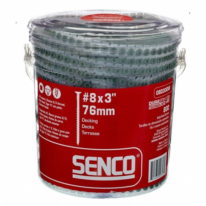 Senco DuraSpin No 8 x 3 in L Square Square Head Galvanized Steel Deck Screws 800 pk