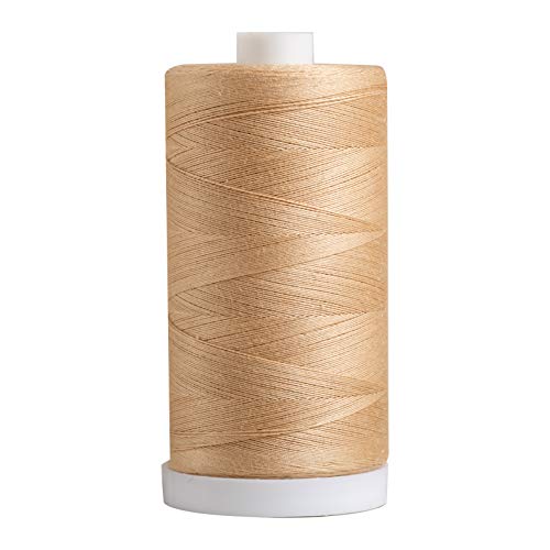 Connecting Threads Beige 100% Cotton Thread for Sewing, Quilting, and Crafting - 50-Weight - 1200 Yard Large Spool (Antique) - Image 1