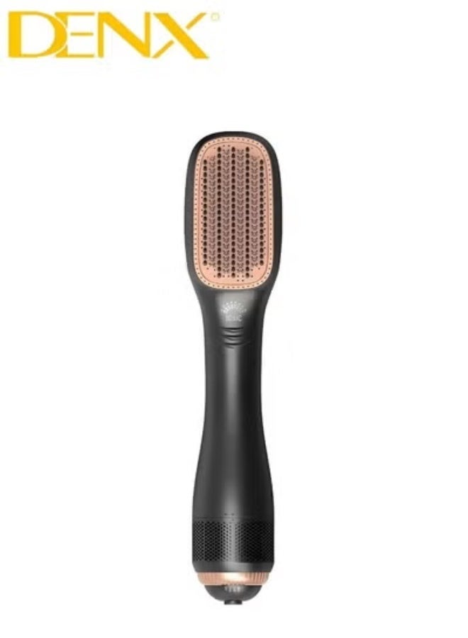 Denx 2-in-1 Professional Hair Dryer Brush – 1200W Ceramic Hot Air Styler for Fast Drying and Volumizing, Oval Barrel Blow Dryer Brush with Multiple Heat Settings, Anti-Frizz Technology, Lightweight Ergonomic Design for All Hair Types – Black - Image 5