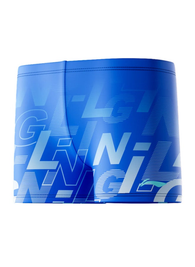 Li-ning Children's Swim Trunks, Boys' Youth Professional Training Boxer Swim Shorts, Hot Spring Swimming Equipment, 0121 Blue, Size 160 - Image 4