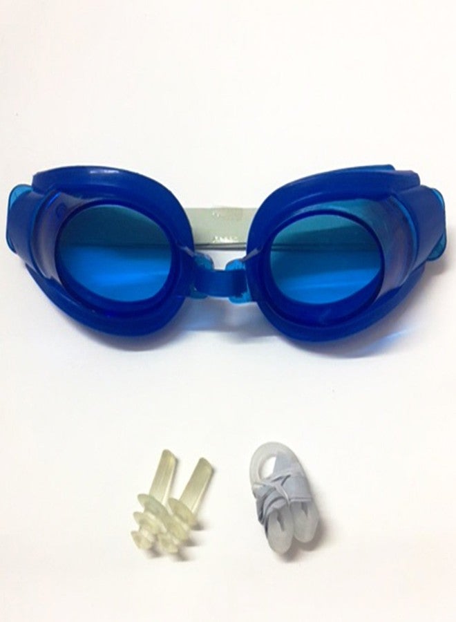 KAAS Complete Swimming Kit with Cap, Goggles and earplugs(Blue) - Image 3