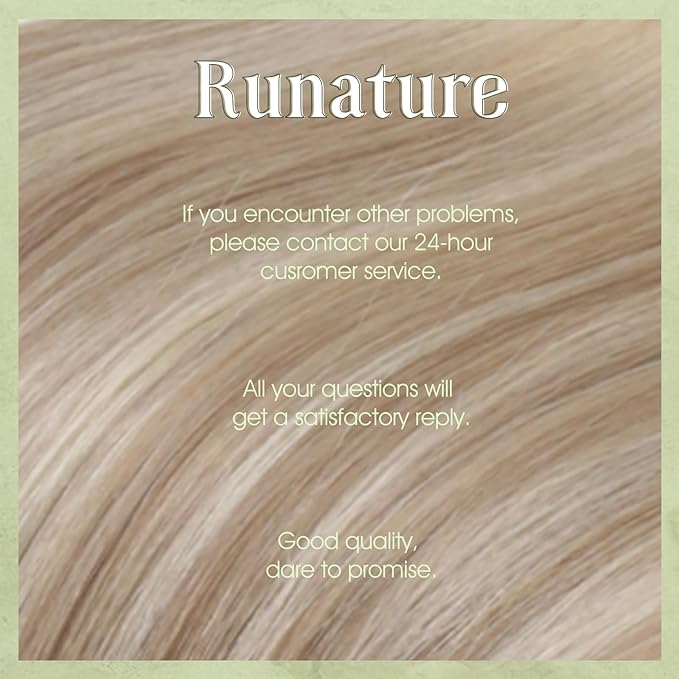 RUNATURE Blonde Nano Hair Extensions Human Hair Golden Blonde Highlight Ash Blonde Nano Ring Hair Extensions Blonde Nano Human Hair Extensions 12 Inch 40 Gram