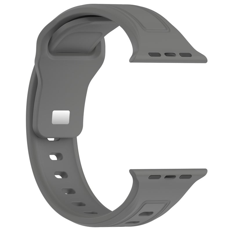 For Apple Watch Ultra 2 49Mm Square Buckle Silicone Watch Band(Dark Grey) - Image 4