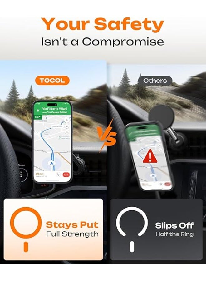 Compatible with iPhone 17 Pro Clear Case [Magsafe Compatible] [Strong Magnet] [Non-Yellowing] Slim, Lightweight, Durable Clear Magnetic Phone Cover - Image 3