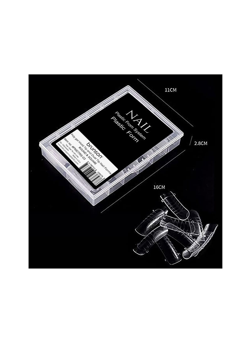brunson Dual Nail Forms for Poly Extension Gel Pre-shaped False Tips with Scale 120pcs Manicure Tool for Nail Extensions Mold Nail Tips Acrylic Nails False Nails Manicure Tool - Image 3