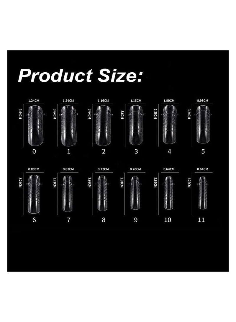 brunson Dual Nail Forms for Poly Extension Gel Pre-shaped False Tips with Scale 120pcs Manicure Tool for Nail Extensions Mold Nail Tips Acrylic Nails False Nails Manicure Tool - Image 2