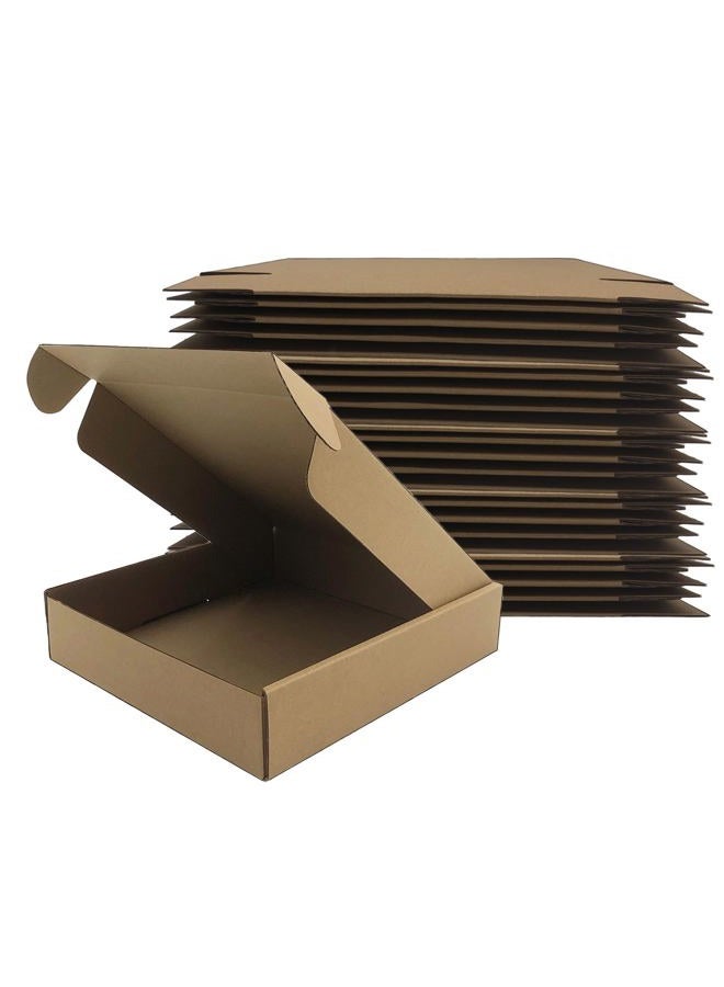 KIAECHWU 9x9x2 Inches Shipping Boxes Set of 25, Brown Corrugated Mailing Cardboard Box Literature Mailer for Packing Small Business Moving and Storage,E-Commerce Packaging (9"×9“×2”) - Image 1