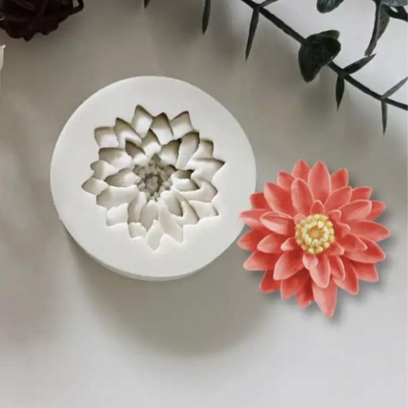 Skytail Skytail Single Cavity Sunflower & Lotus Flower Silicone Moulds for Candle Waxmelts Fondant Chocolate Candy Cake Decoration Cupcake Topper Gummy Jelly Cookie Sugarpaste Clay Soap Resin Molds  - Image 5
