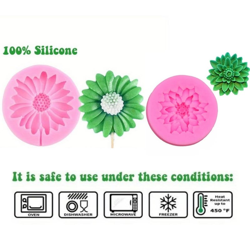 Skytail Skytail Single Cavity Sunflower & Lotus Flower Silicone Moulds for Candle Waxmelts Fondant Chocolate Candy Cake Decoration Cupcake Topper Gummy Jelly Cookie Sugarpaste Clay Soap Resin Molds  - Image 3