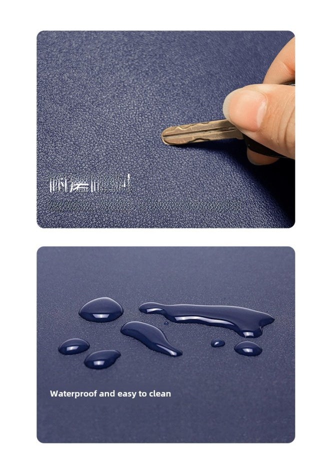 Mouse Pad Large Table Pad Waterproof Computer Office Desk Pad Writing Pad Can Come To Pattern Printing-Color:100*50cm-Pattern:Thickened Light Blue + Light Gray Double-sided Color