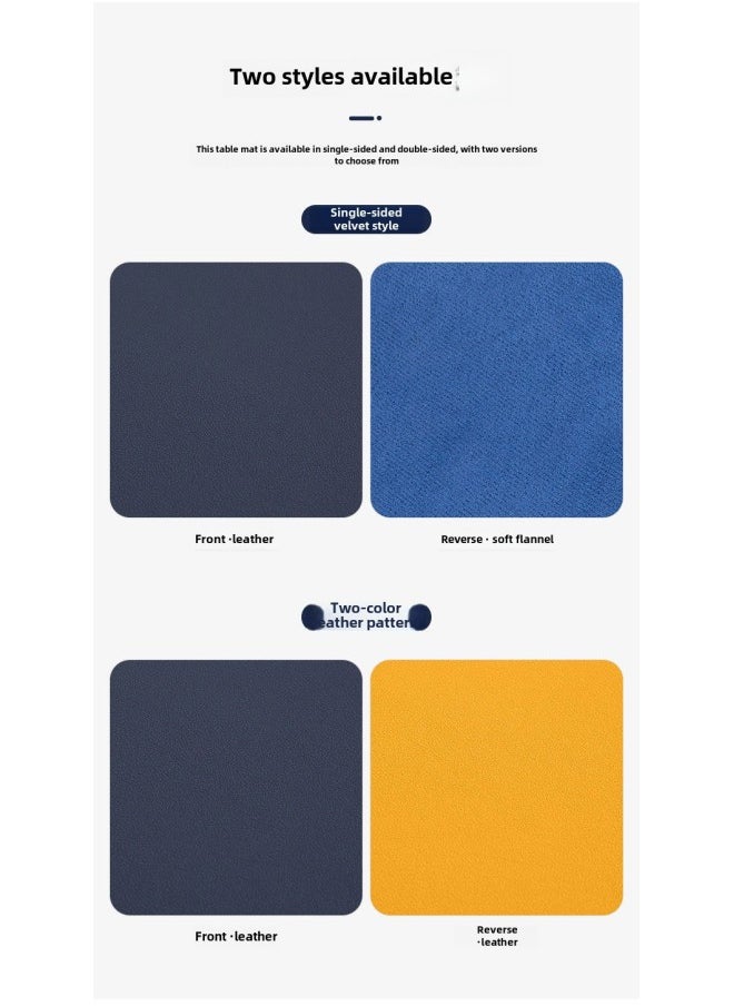 Mouse Pad Large Table Pad Waterproof Computer Office Desk Pad Writing Pad Can Come To Pattern Printing-Color:100*50cm-Pattern:Thickened Light Blue + Light Gray Double-sided Color