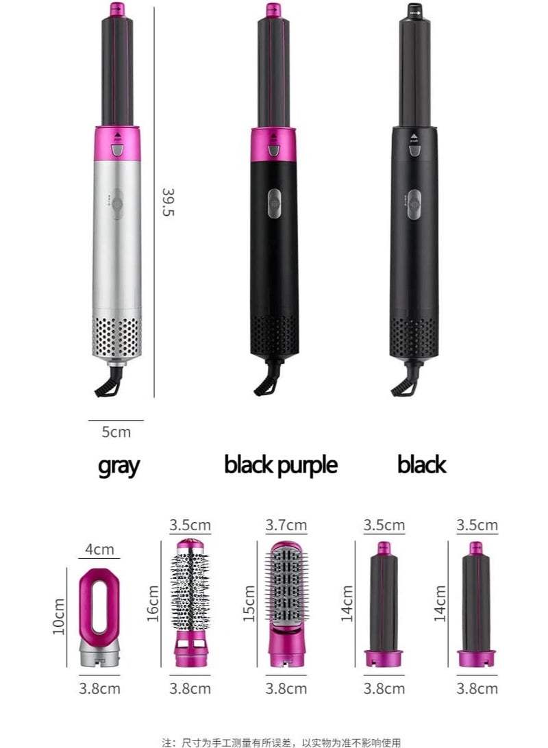 ELTRAZONE Hair Dryer Brush Set 5 in 1 Blowout Brush Negative Ion Detachable Hair Dryer Styler Volumizer Hot Air Hair Dryer Brush with 2 Styling Brush Heads for Straightening Curling Drying Combing Scalp Massage - Image 2