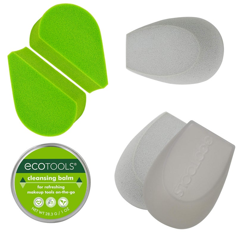 Ecotools Beauty Makeup Sponge Set, 4 Blenders, With Sponge and Brush Cleaner, Includes Travel Accessory Case - Image 2