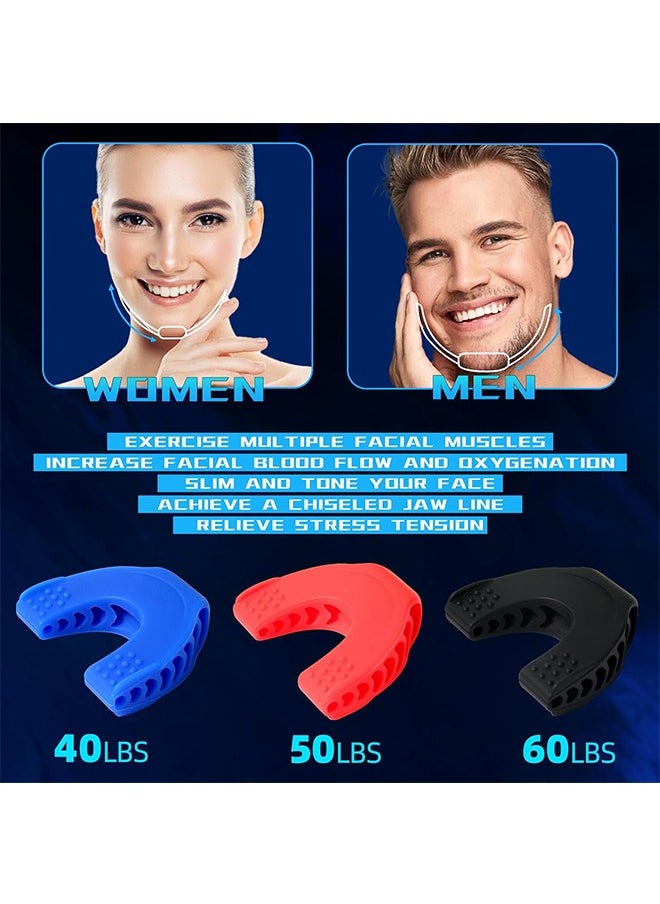 Generic - 3Pcs Jaw Exerciser, Latest Version Jawline Shaper for Men & Women, Jawline Exerciser, Jaw Trainer, Tighten & Tones, Target Your Chin & Cheekbones, Facial Exerciser for Beginner Intermediate Advanced - Image 1