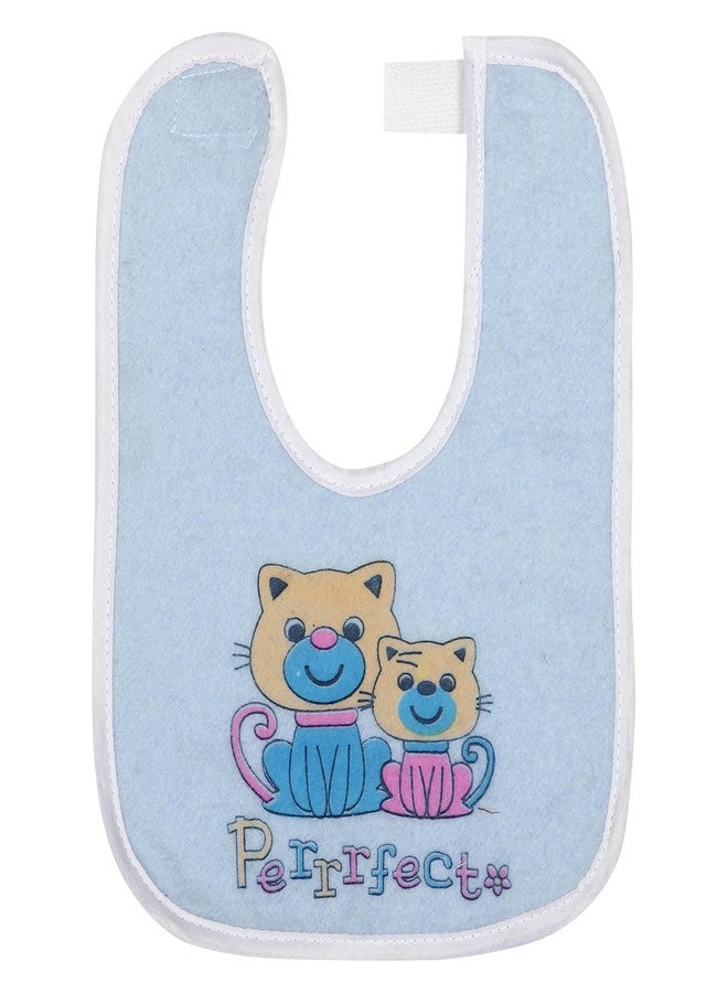 Modern Heados Baby Bib with Cute Cat Design, Cotton, Perfect Print, White Trim (Desgin-1, Pack of 12) - Image 5