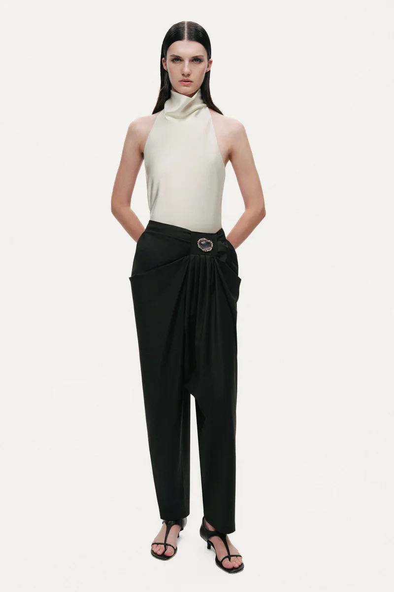 Nocturne Accesory Detailed Pleated Pants