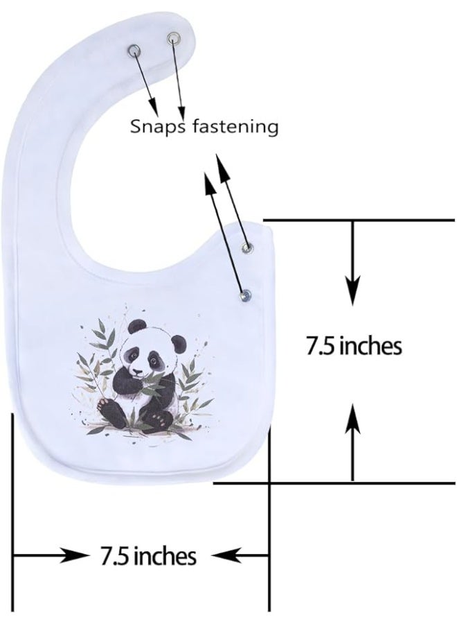 Maiwaput Maiwa 6 Pack Waterproof Cotton Baby Bibs for Girls Boys for Drooling Eating with Snaps Multi06244 - Image 1