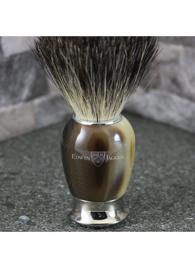 Edwin Jagger Dwin Jagger 4Pc Imitation Horn Shaving Set For Mach3 Blades Light Horn  - Image 5