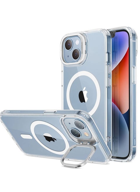 ESR for iPhone 14 Plus Case, Compatible with MagSafe, Built-in Camera Ring Stand, Military-Grade Protection, Magnetic Phone Case for iPhone 14 Plus, Classic Kickstand Case (HaloLock), Clear