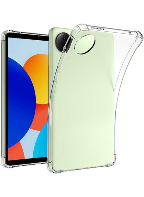 جراب TPU لجهاز Redmi Pad SE 4G 8.7 بوصة 2024، جراب شفاف مع واقي عدسة كاميرا مدمج، غطاء خلفي رقيق وشفاف للحماية، غطاء سيليكون هجين مرن وناعم