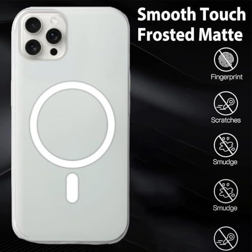 MAGICHUB Luxury Paper Thin Back Case Cover for iPhone 16 Pro | Matte Finish | Compatible with magsafe | (White) - Image 2