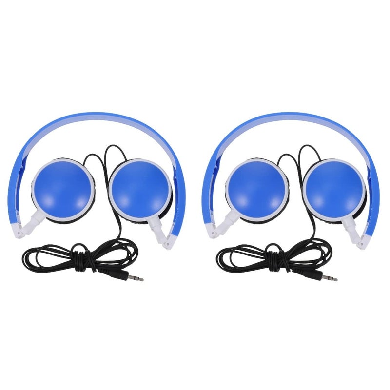 Foldable Stereo Headphones With Volume Limiter Lightweight For Kids School Travel Blue 14 3X17CM - Image 2