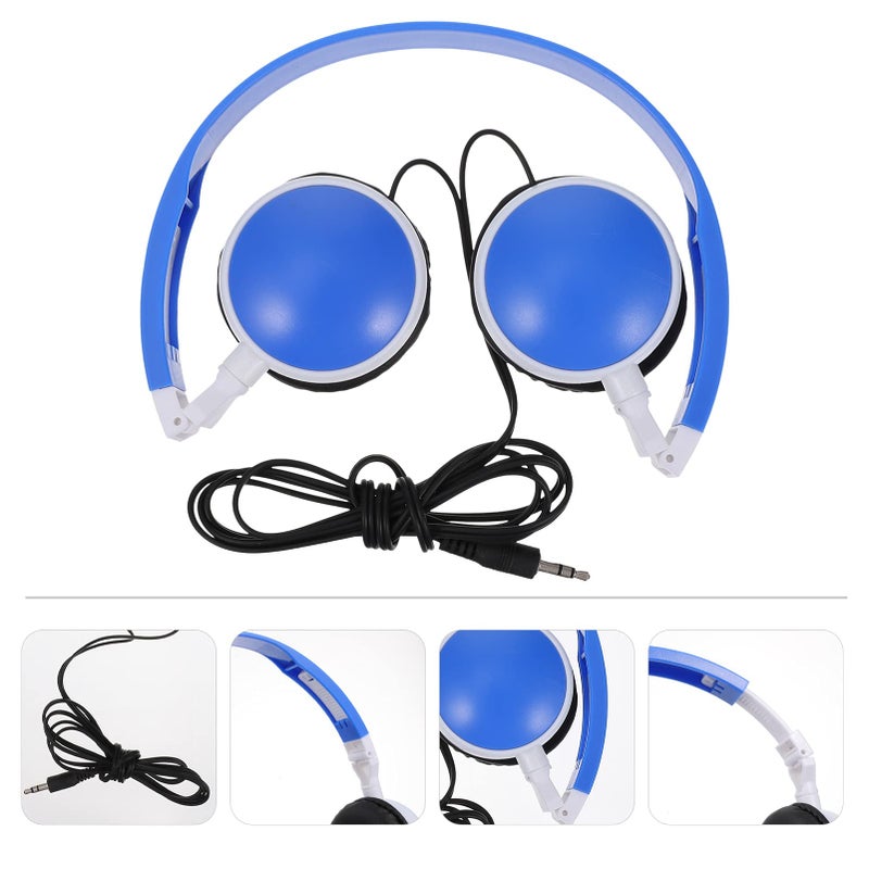 Foldable Stereo Headphones With Volume Limiter Lightweight For Kids School Travel Blue 14 3X17CM - Image 5