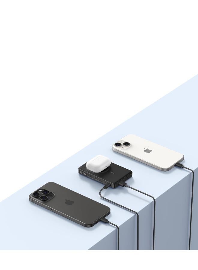 بنك طاقة لاسلكي مغناطيسي مع حامل، يدعم الشحن السريع 20 واط مع USB-C، A1652H11 متوافق مع ماغسيف - Image 3