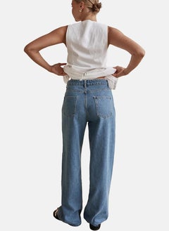 يونيكي Blue Straight Fit Clean Look Mid-Rise Jeans  - Image 5