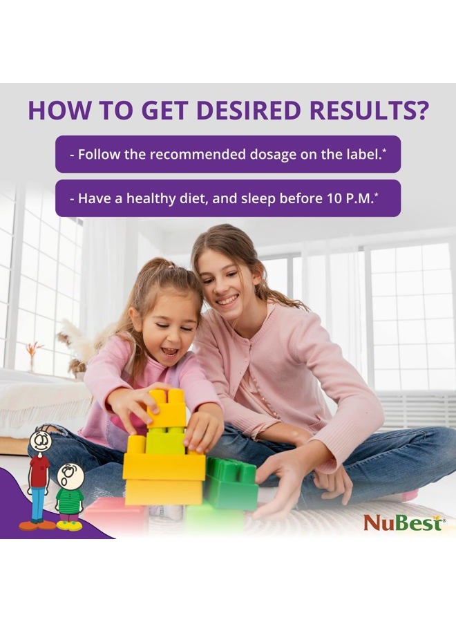 NuBest Tall Kids - Toddlers Vitamins & Kids Vitamins for Age 2 to 9 - Bone Strength & Immunity Support - Helps Kids, Toddlers Healthy - Animal Shapes - 60 Chewable Berry Tablets | 1 Month Supply - Image 5