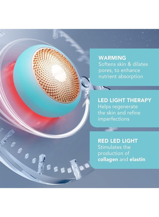 FOREO UFO Face Mask Treatment, Full LED Spectrum & Red Light Therapy for Face, Warming, Face Moisturizer, Dark Spot & Acne Scar Treatment for Face, Anti Aging, Nourishing, Mint, 1 Count (Pack of 1) - Image 2