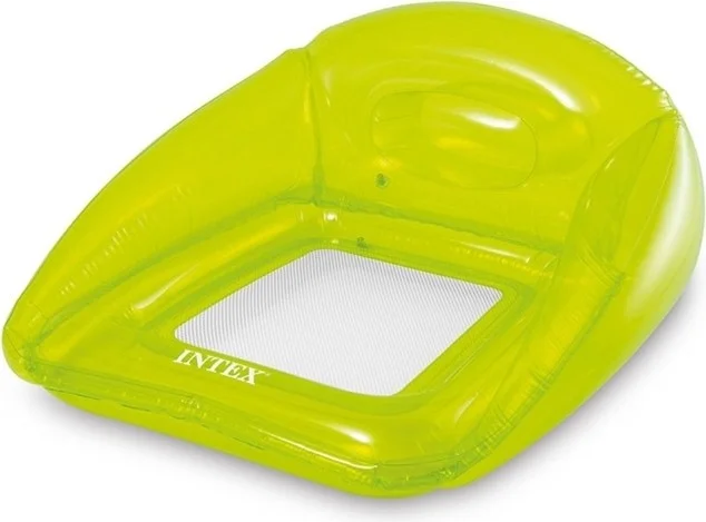 INTEX Transparent Sea Float with Net - Square Sea Float with Net - Transparent Sea Lounger - Sea Float with Net - Square Sea Float 104X102 Cm.