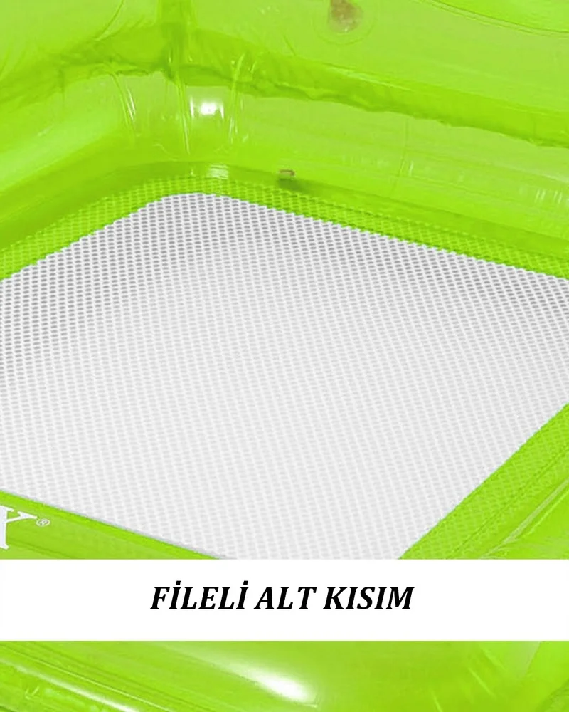 INTEX Transparent Sea Float with Net - Square Sea Float with Net - Transparent Sea Lounger - Sea Float with Net - Square Sea Float 104X102 Cm.