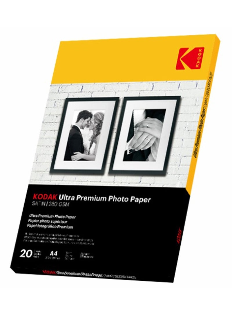 كوداك Original Ultra Premium Photo Paper RC GLOSSY 270gsm White Photographic Paper 5/6/7 Inch Picture Printer A4 Paper  ( 20 Sheets ) 20 Sheets - Image 2
