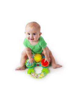 Bright Starts Bright Starts Safari Beats Musical Drum Toy with Lights, Ages 3 Months +, Multi  - Image 4