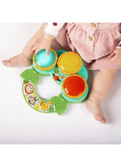 Bright Starts Bright Starts Safari Beats Musical Drum Toy with Lights, Ages 3 Months +, Multi  - Image 5