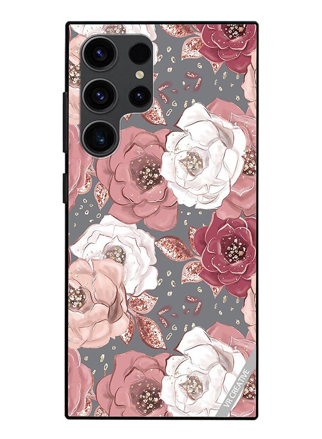 VR CREATIVE Protective Case Cover For Samsung Galaxy S24 Ultra Rose Flower Design Multicolour - Image 1