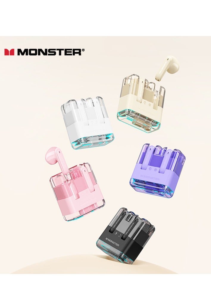 Monster XKT12 Wireless Bluetooth Earbuds Gaming Headphones Deep Bass Low Latency Game Headset with Built-in Microphone For Gaming Noise Canceling Headsets Black - Image 4