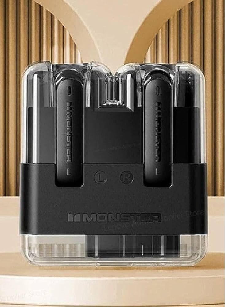 Monster XKT12 Wireless Bluetooth Earbuds Gaming Headphones Deep Bass Low Latency Game Headset with Built-in Microphone For Gaming Noise Canceling Headsets Black - Image 3