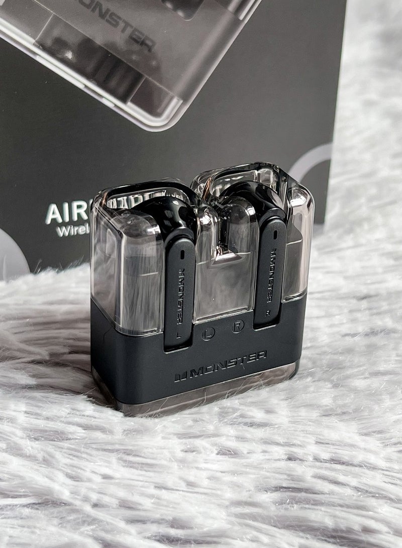 Monster XKT12 Wireless Bluetooth Earbuds Gaming Headphones Deep Bass Low Latency Game Headset with Built-in Microphone For Gaming Noise Canceling Headsets Black - Image 5