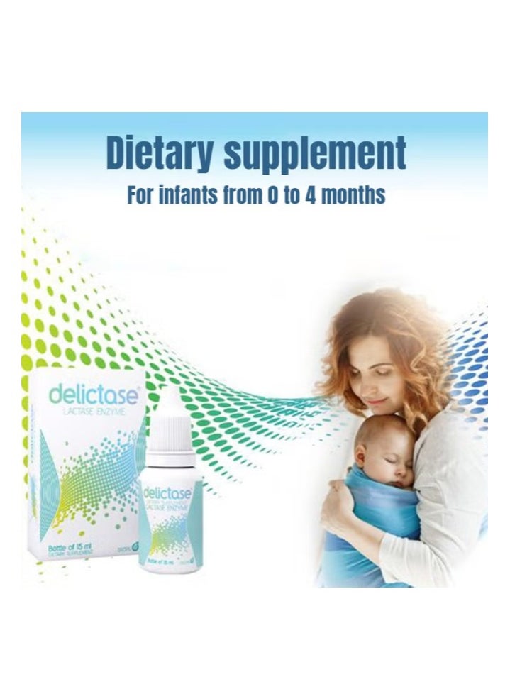 DELICA Delictase Lactase Enzyme Oral Drops 15ml  - Image 3