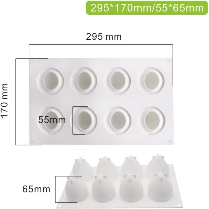 mostsom Silicone Mold Baking Pan Non-Stick Baking Pastry Chocolate Cake Dessert DIY Decoration Tools (Strawberry N_11.8x6.8x0.26 inch) - Image 3