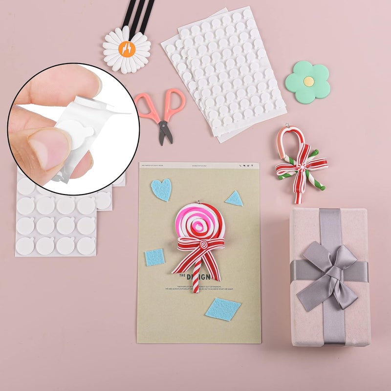 ACFELLE 8 Sheets Foam Dots 3D Round Adhesive, 2 Size Pop Dots Sticky Double Sided Tape for DIY Craft Making Scrapbooking with Hand Tear Position 360Pcs (0.4 & 0.8inch) - Image 5