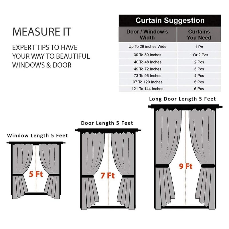 HOMYHISE Polyester Super Platinum Art Work 9 Feet Plain Long Door Curtains Set of 3 Blue Grommets